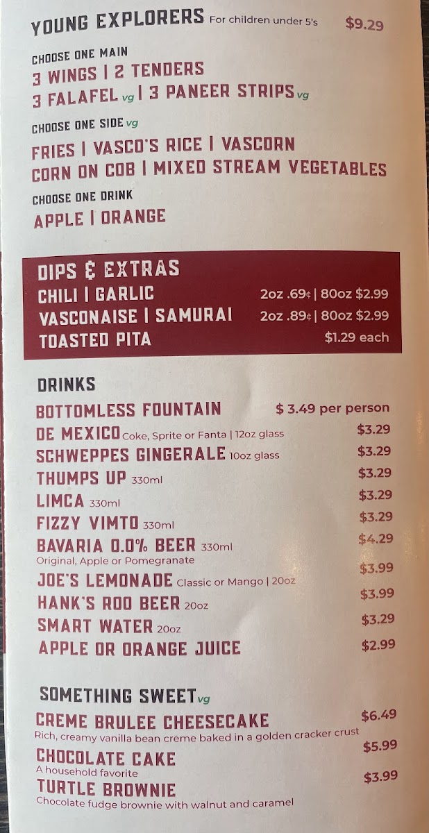 Menu Vasco’S Peri Peri Lombard-2