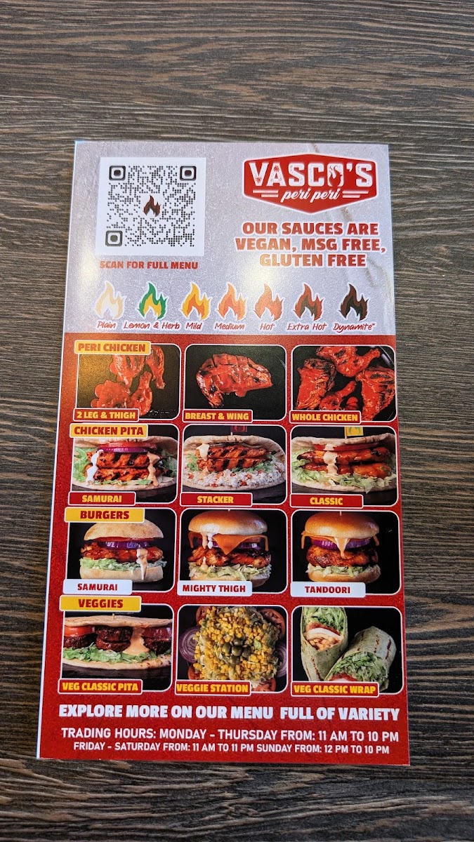 Menu Vasco’S Peri Peri Lombard-4