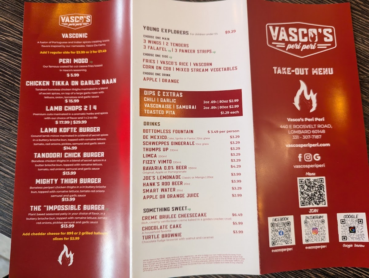 Menu Vasco’S Peri Peri Lombard-5