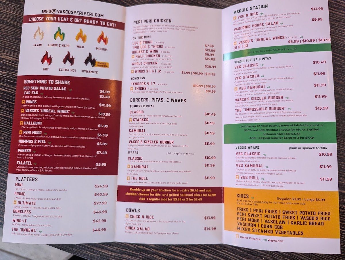 Menu Vasco’S Peri Peri Lombard-6