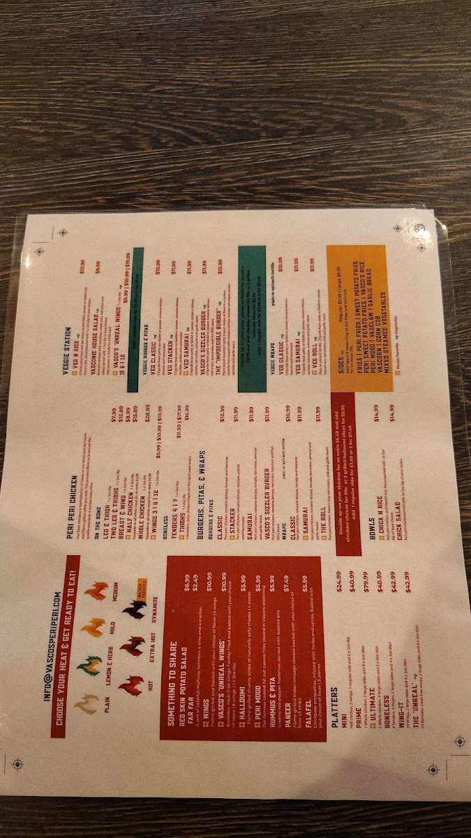 Menu Vasco’S Peri Peri Lombard-7